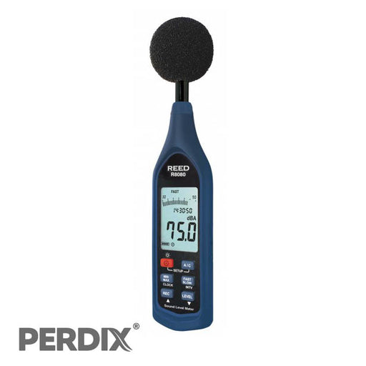 REED R8080 Sound Level Meter, Datalogger with Bargraph. Quick responding triple range sound level meter with large backlit display, built-in memory to data log up to 64,000 points and the ability to graph in real time with included software.