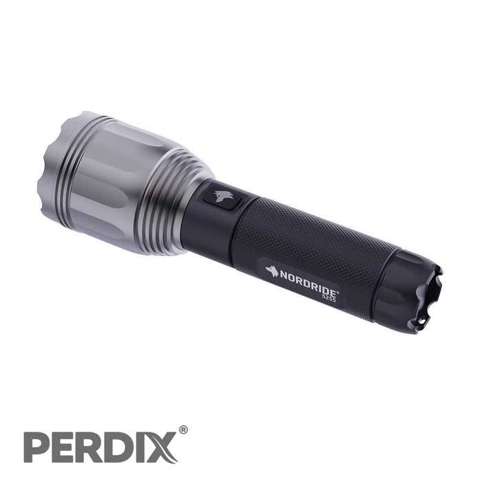A rechargeable and powerful LED flashlight for the close-up and long-distance illumination up to 1000m!