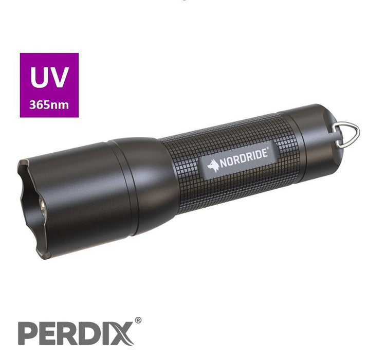 UV flashlight with 365nm wavelength for professional applications.