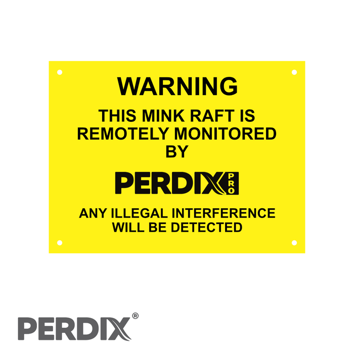 An effective warning sign to help stop interference with your mink raft. 