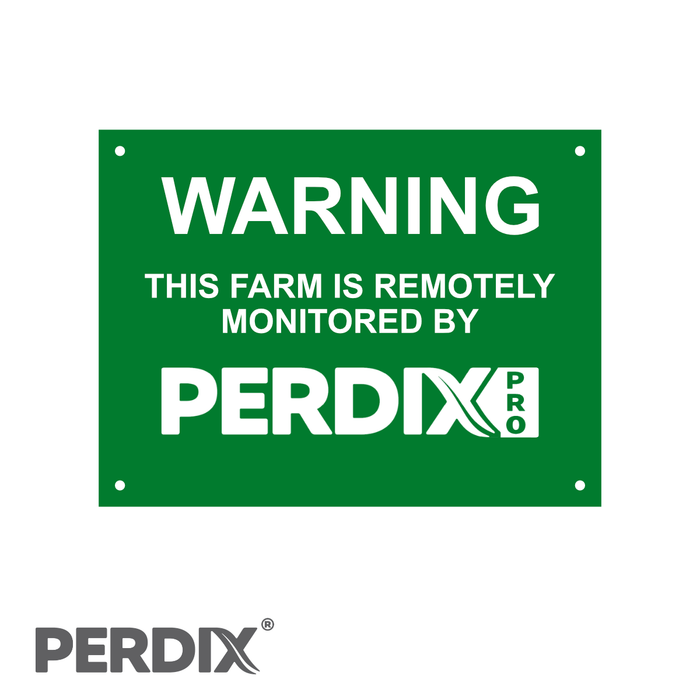 Farm Monitored by PerdixPro Warning Sign