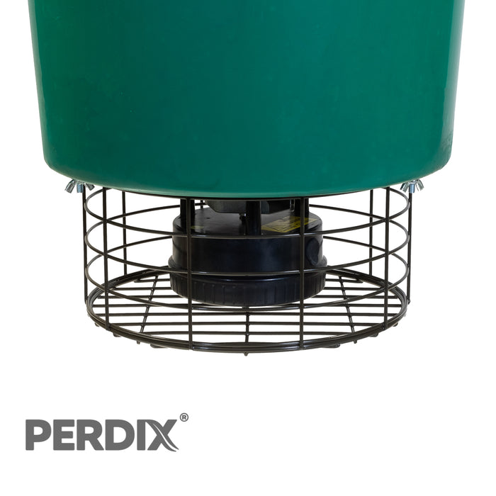 PERDIX Automatic Farmland Bird Feeder with Guard. The PERDIX mesh guard is specially designed to prevent unwanted visitors accessing food via the spinning plate of our Automatic Farmland Bird Feeder and Automatic Gamebird Feeder.