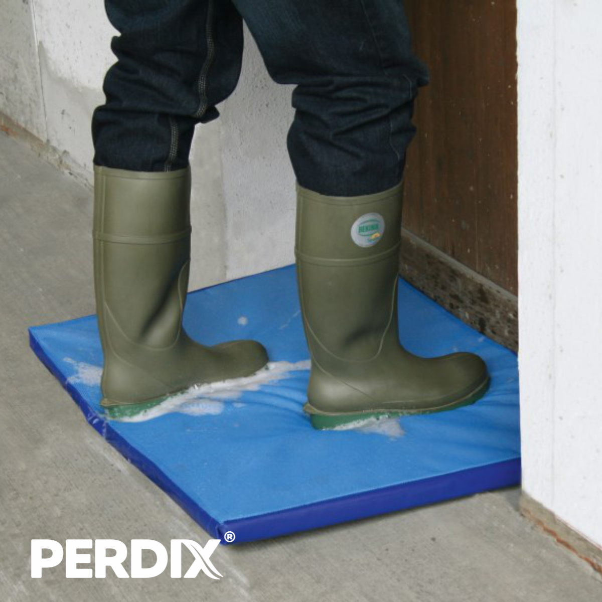 anti-slip disinfection foot mat for livestock farm biosecurity