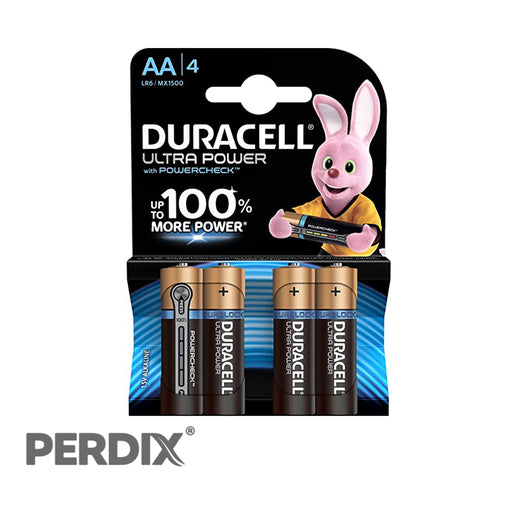 Duracell Plus Power AA Batteries Pack of 4 - Lampspares
