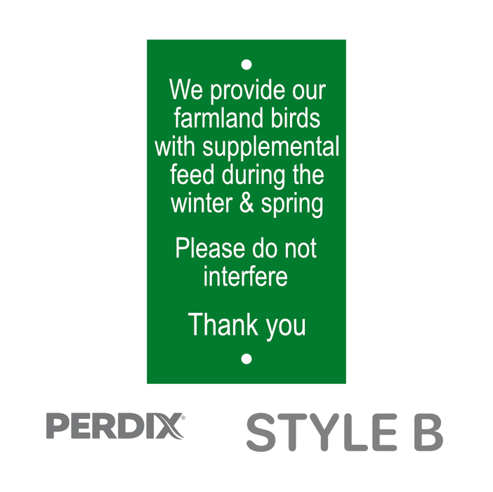 Farmland Bird Feeder Information Sign Style B