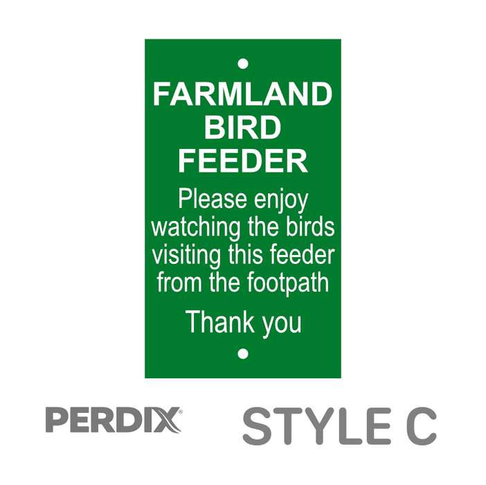 Farmland Bird Feeder Information Sign Style C