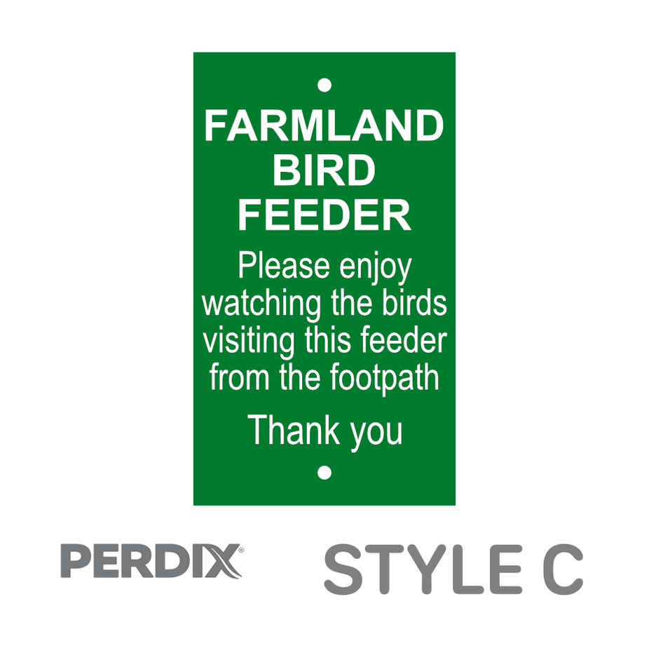 Farmland Bird Feeder Information Sign — Perdix Wildlife Supplies