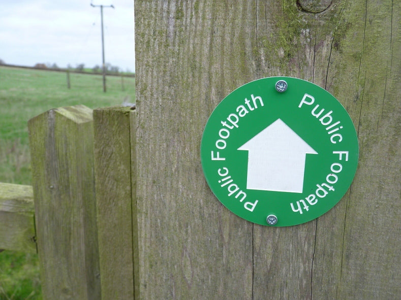 Footpath directional sign