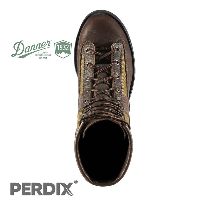 Grouse Boots by Danner. The feature-rich, USA-made Grouse is made for comfort in all conditions. GORE-TEX lining provides breathable, waterproof protection and the full-grain leather and Cordura upper combined with Danner’s famous Stitchdown construction gives rugged durability and a wide platform for stability. The Danner Bob outsole, known as one of the world’s best hunting outsoles, tracks steadily in the snow and mud while continuously self-cleaning. 