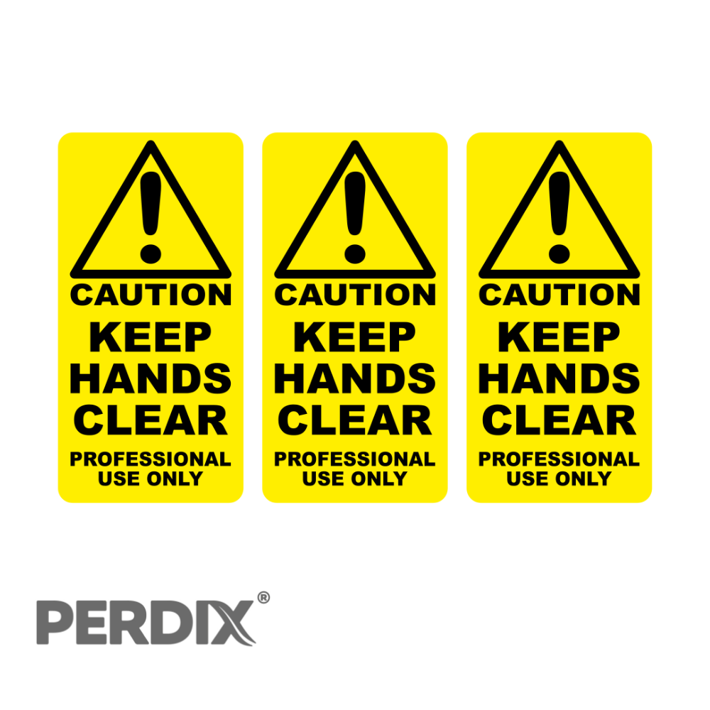 Keep Hands Clear - Professional Use Only - Labels — Perdix Wildlife Supplies