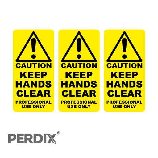 Keep Hands Clear - Professional Use Only - Labels