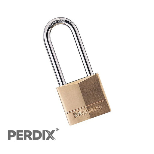 Master Lock Long Shackle Padlock. This lock features a double locking hardened steel shackle & is supplied with 2 keys.