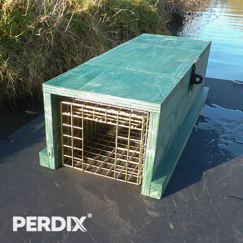 PERDIX Mink Raft With Protective Edging. With concern for the increasing amounts of plastic waste in aquatic environments, our tried and tested PERDIX Mink Raft is now available with protective edging to prevent the possibility of polystyrene breaking from the raft. The internal dimensions of the tunnel are designed for the Perdix mink trap.