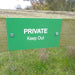 PRIVATE Keep out gate sign