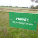 PRIVATE - No public right of way gate sign