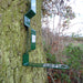 PERDIX Farmland Feeder Post mount on a tree. This post mount has been specifically designed to allow the PERDIX Farmland Bird Feeder or the PERDIX Game Bird Feeder to be quickly, easily and securely attached to any fence post or tree.