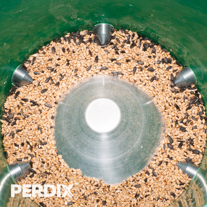 Perdix Feeder Seed Cone to improve the flow of grains and seeds to the outer edges of the feeder.