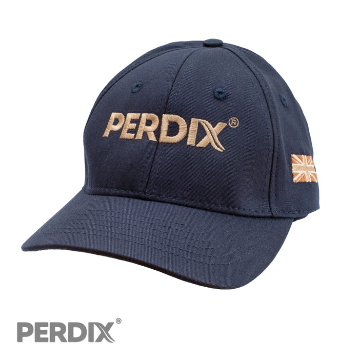Perdix Navy Blue Cotton Peaked Cap
