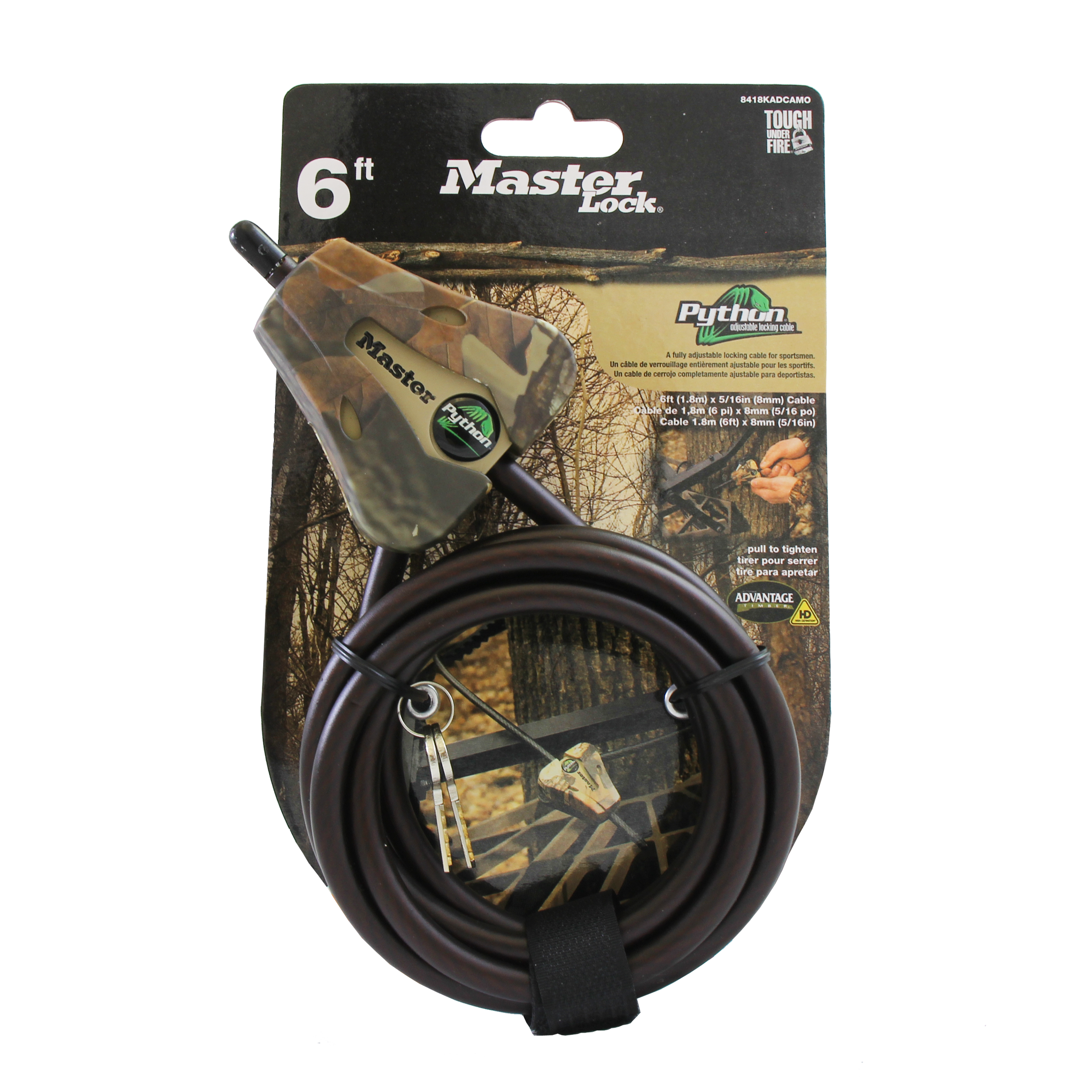 Python Sysytem 8mm Camo Python Cable Lock (keyed alike available) — Perdix Wildlife ...