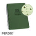 Rite In The Rain Side Spiral Notebook - Green. these notebooks can handle any weather encountered in the field.