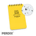 Rite In The Rain Top Spiral Notebook - Yellow with all-weather writing paper.