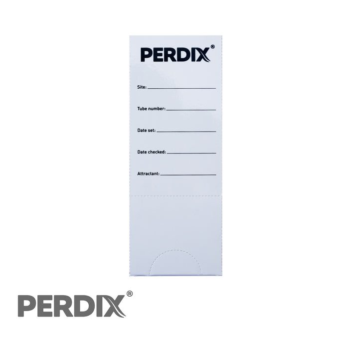 Back of PERDIX Ink Tracking Cards where card data can be recorded