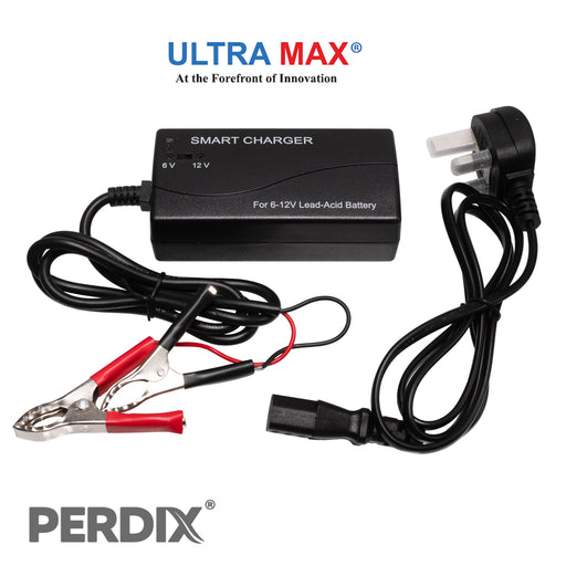 Ultramax Switchable 6V & 12V 3 Amp Charger for Sealed Lead Acid Batteries