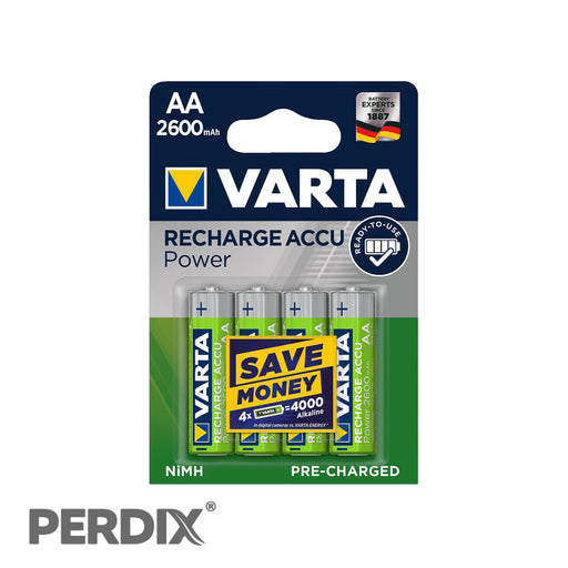 Varta Recharge ACCU 2600mAh AA Batteries (Pack of 4)