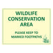 Wildlife conservation area sign for farms and estates