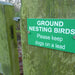 Ground nesting birds farm gate sign