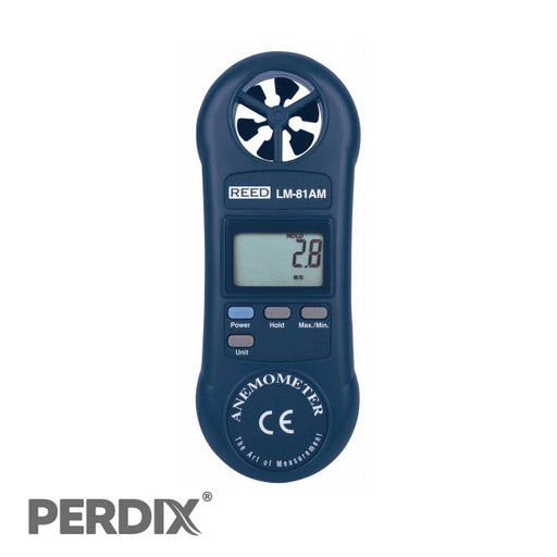 REED LM-81AM Compact Vane Anemometer. Fast responding, pocket size design allows for one-handed operation.