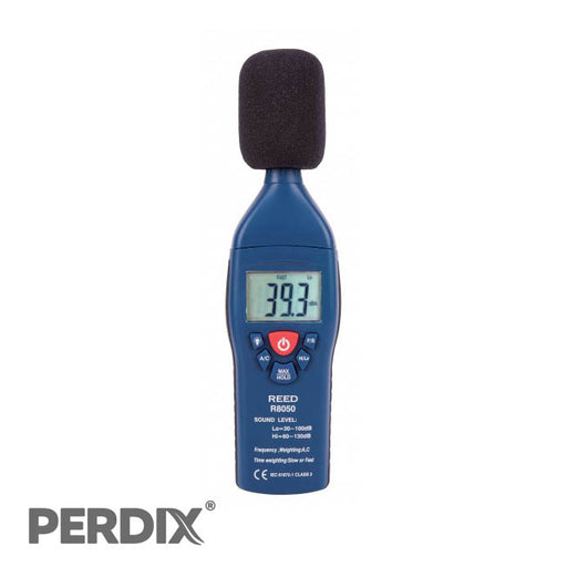REED R8050 Sound Level Meter, Type 2, 30 to 130 dB. Accurate, fast responding two range sound level meter with backlit LCD display.
