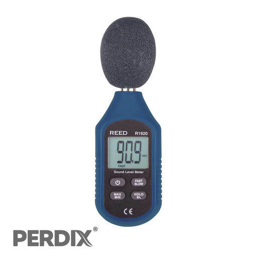 REED R1920 Sound Level Meter, Compact Series.Compact size, backlit LCD display with fast and slow time weighting. 
